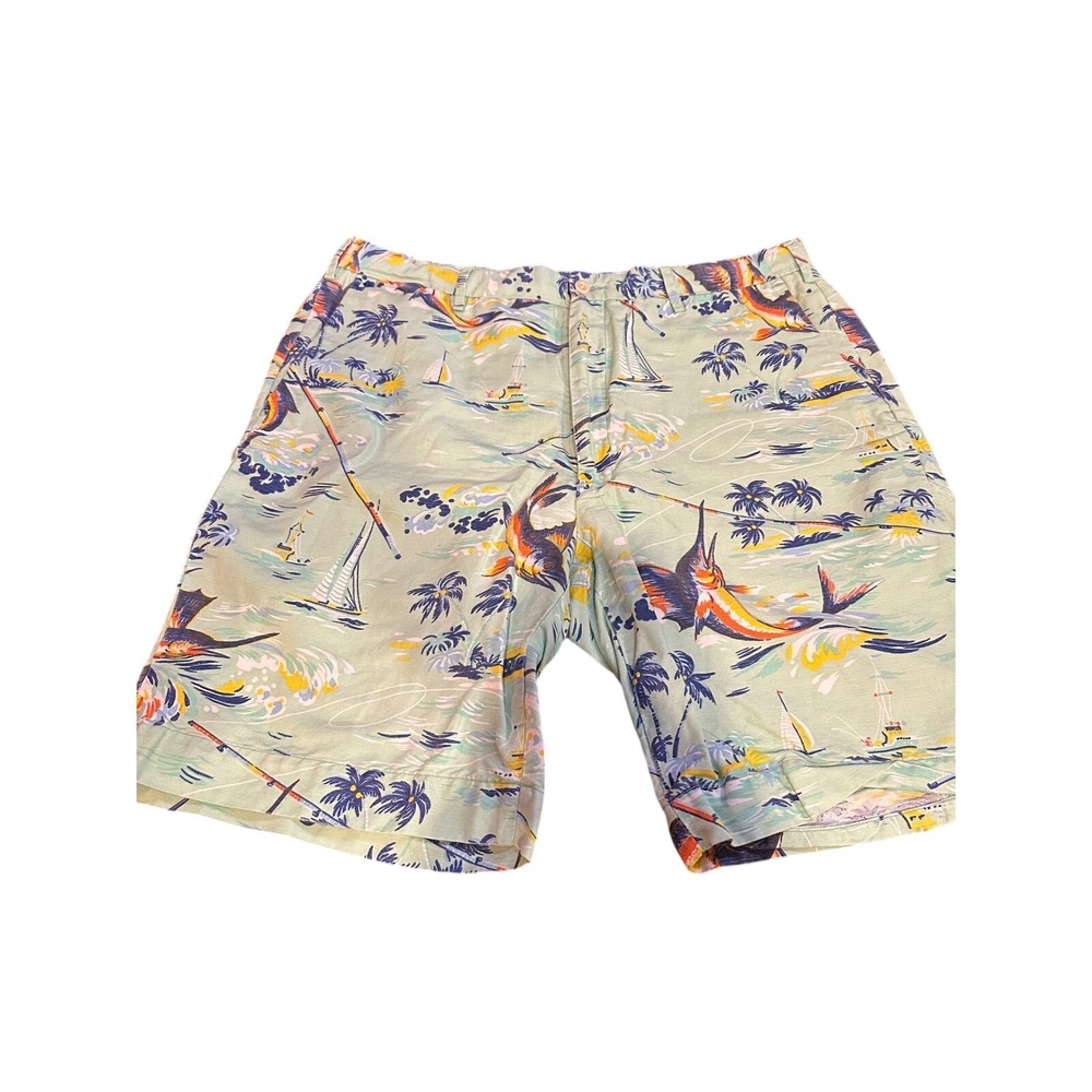 Polo Ralph Lauren Classic Fit Marlin Fishing Shorts Green Mens 38 711709614001